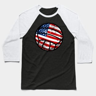 Volleyball American Flag 4Th Of July Baseball T-Shirt